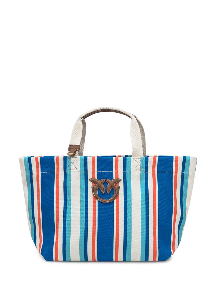 トートバッグ PINKO Woman Tote bags Blue 104754A2G5 AE7Q PINKO logo-patch Tote Bag | Blue | FARFETCH