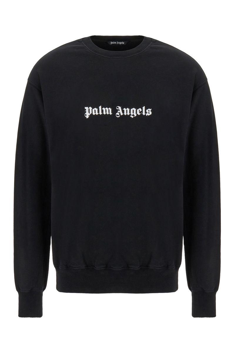 Palm Angels｜LONG-SLEEVED ROUND NECK T-SHIRTS (PMAB046F2 Palm Angels logo embossed long sleeve t-shirt men - Glamood
