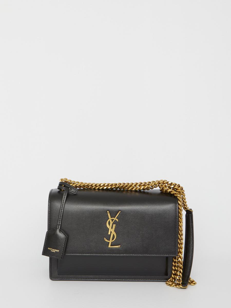 Saint Laurent Sunset Medium Bag in Black Lyst