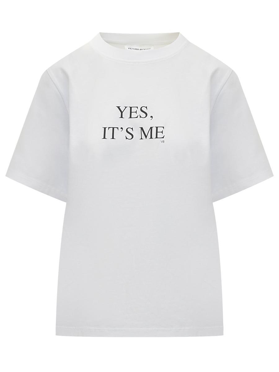 送料関税込 ◆VICTORIA BECKHAM◆ T-SHIRT WITH PRINT Victoria Beckham T-shirt with logo | Women's Clothing | Vitkac