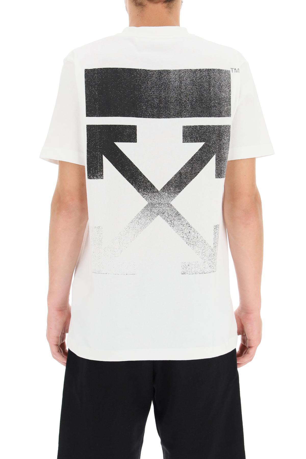 Off-White c/o Virgil Abloh Cotton Degrade Arrow T-shirt in White Black ( White) for Men | Lyst