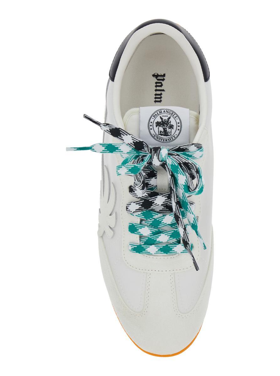スニーカー PALM ANGELS Men Sneakers PMIA078F22LEA0010110 White Palm Angels Men's New Palm 1 Leather Low-Top Sneakers