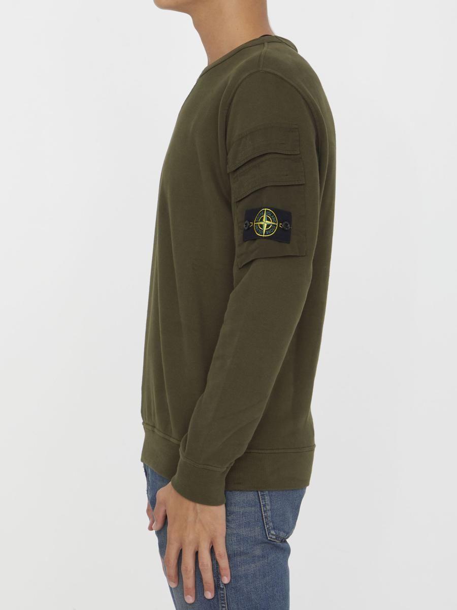 Stone Island Military Cotton Sweatshirt in Green for Men | Lyst