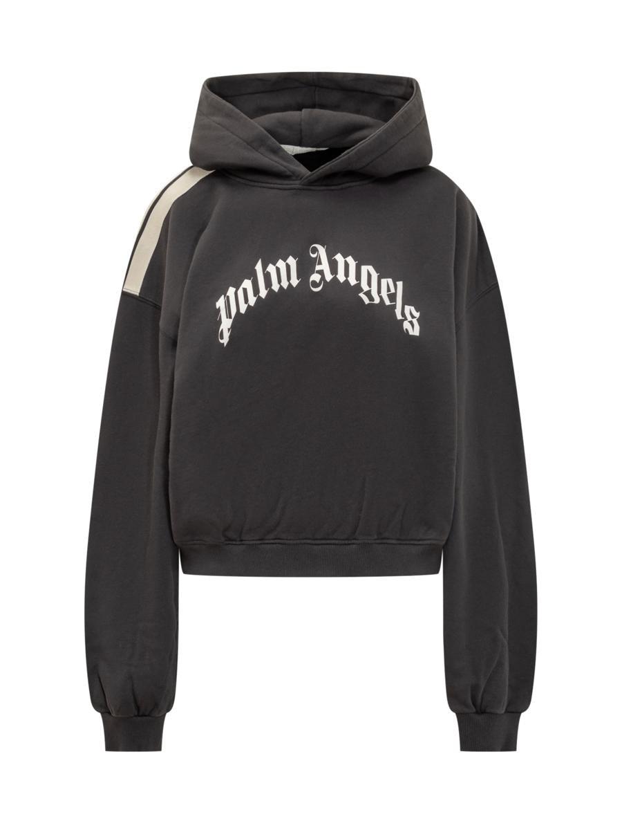 キッズ用トップス Palm Angels TRACK CROPPED HOODIE (PGBD007S25FLE001 3B10) Palm Angels Kids Cropped Track Hoodie (4-12+ Years) - Kid's