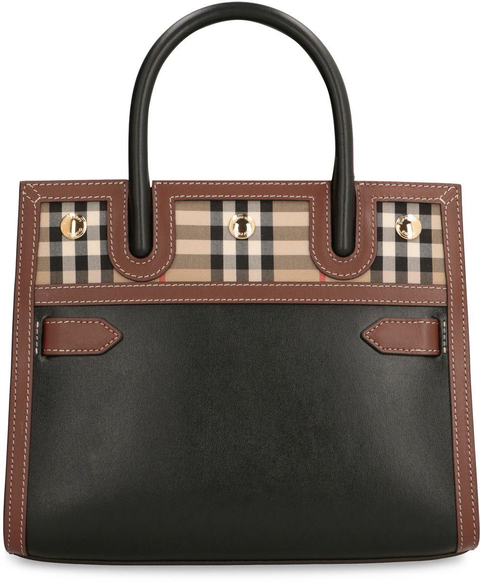 Black burberry handbag discount