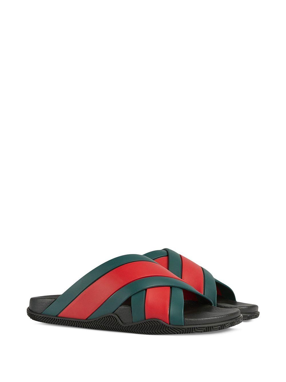 turquoise gucci slides