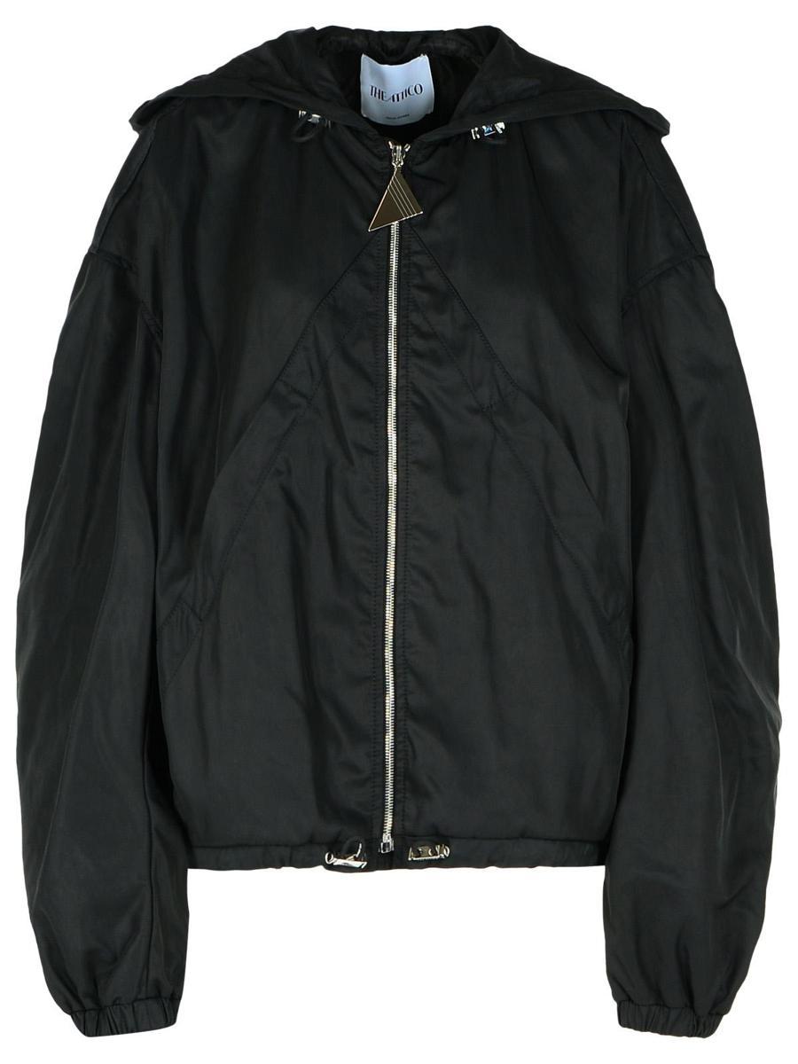ジャケット THE ATTICO Black Polyester Oversize Bomber Jacket The Attico Black Polyester Oversize Bomber Jacket | italist