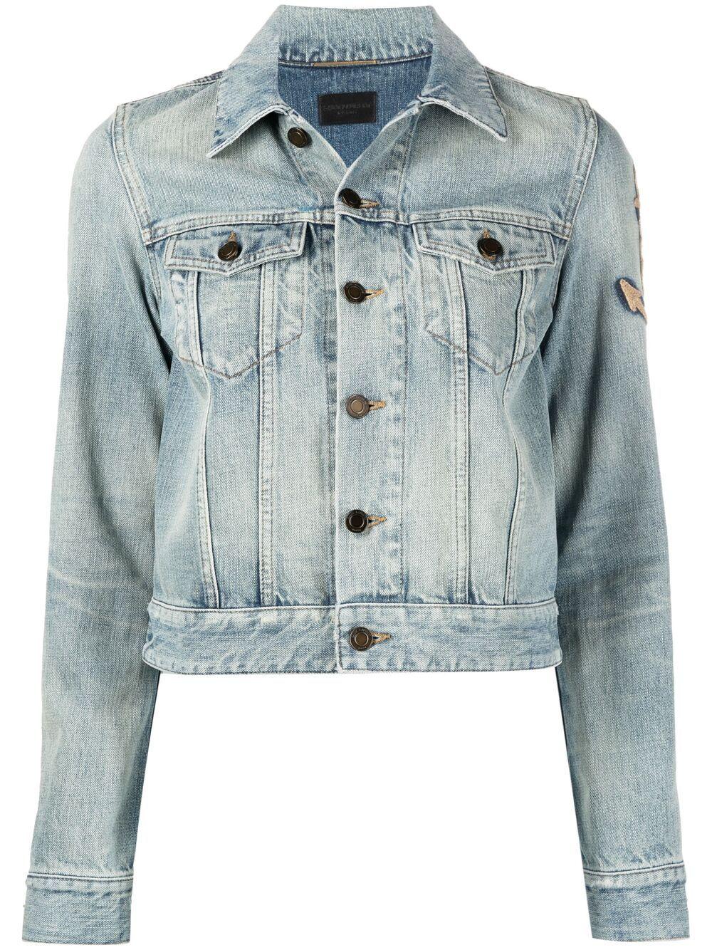 Saint Laurent Anchor Embroidery Cropped 