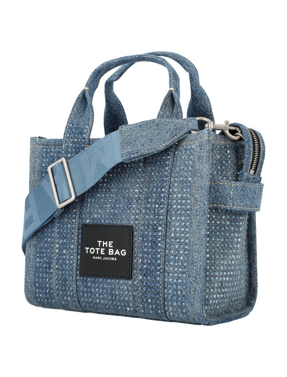 Marc Jacobs The Small Denim Crystal Tote Bag in Blue | Lyst
