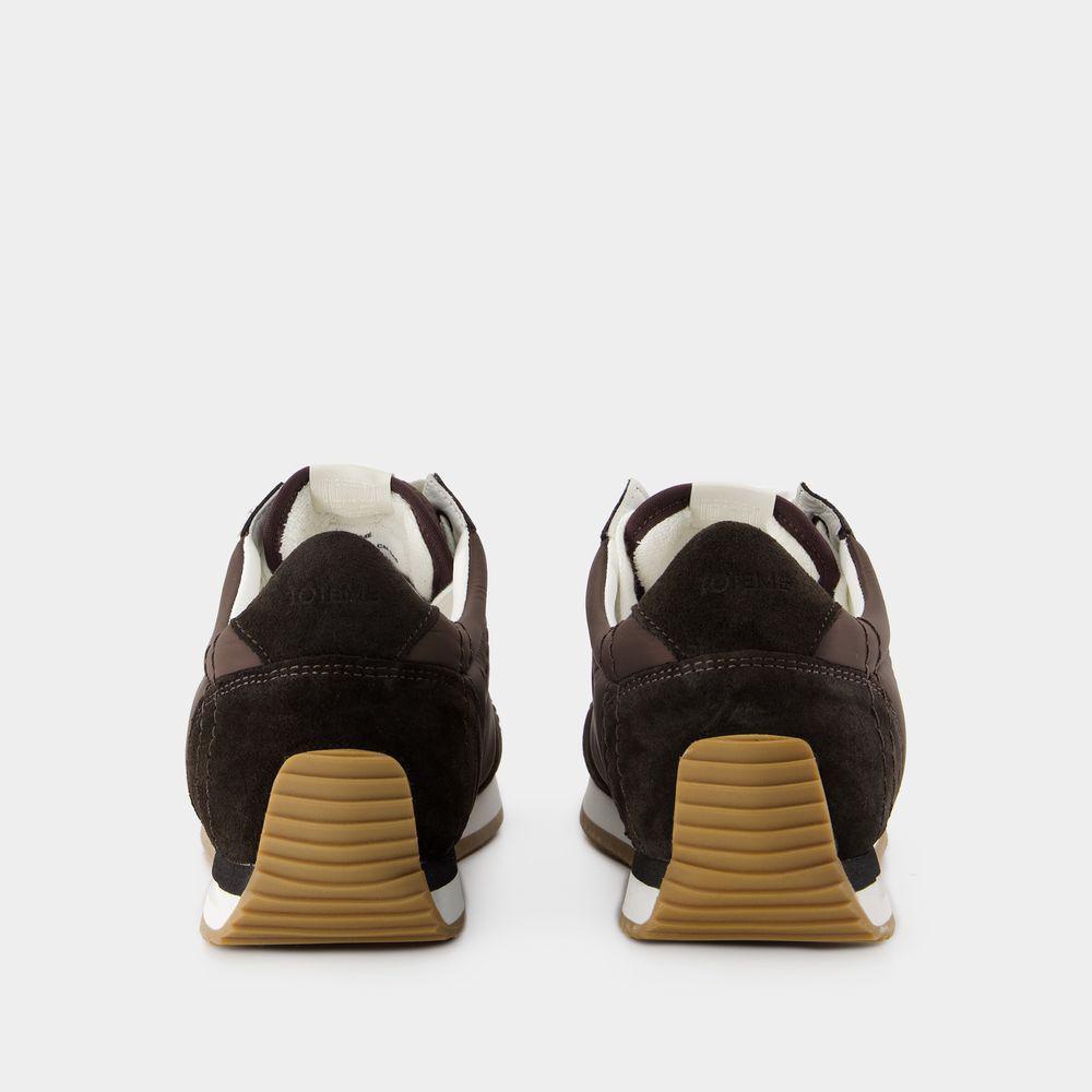 【関税込み】TOTEME ブラウン Sport スニーカー TOTEME Sports スニーカー | ブラウン | FARFETCH JP