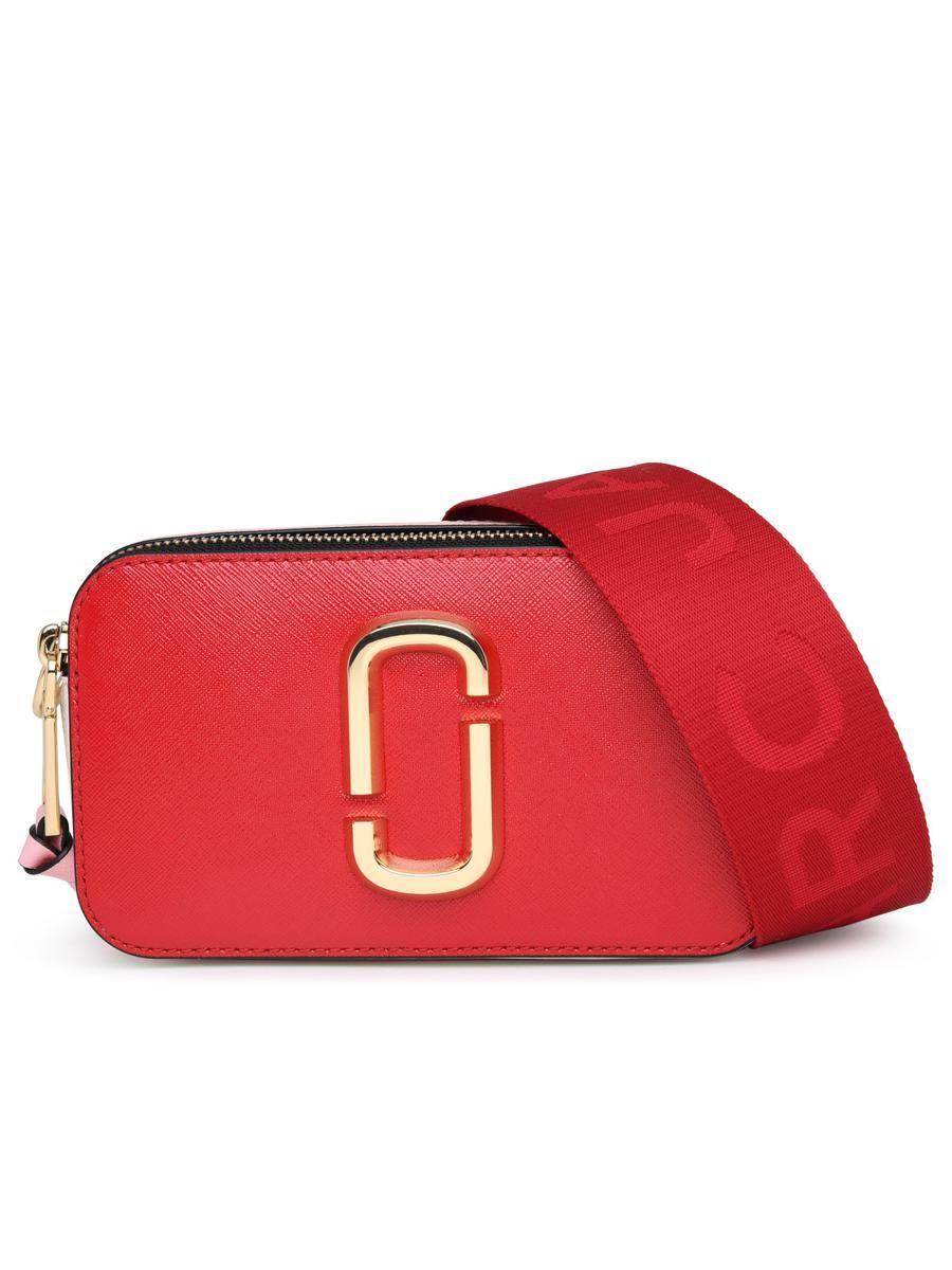 Marc Jacobs Snapshot Camera Crossbody Hand Bag Pink Red Adjustable