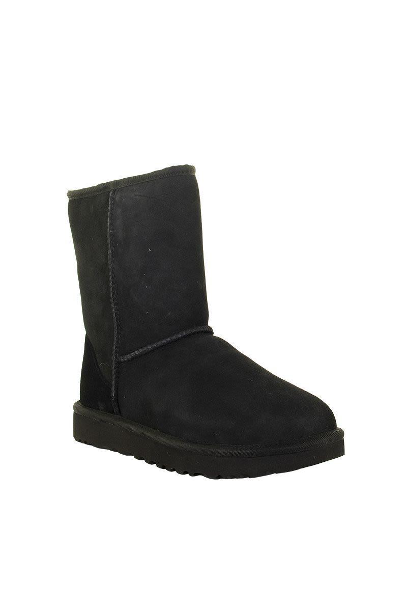 UGG Leather Classic II Shearling-Lined Boots in Black Suede (Black) - Save  54% | Lyst Canada