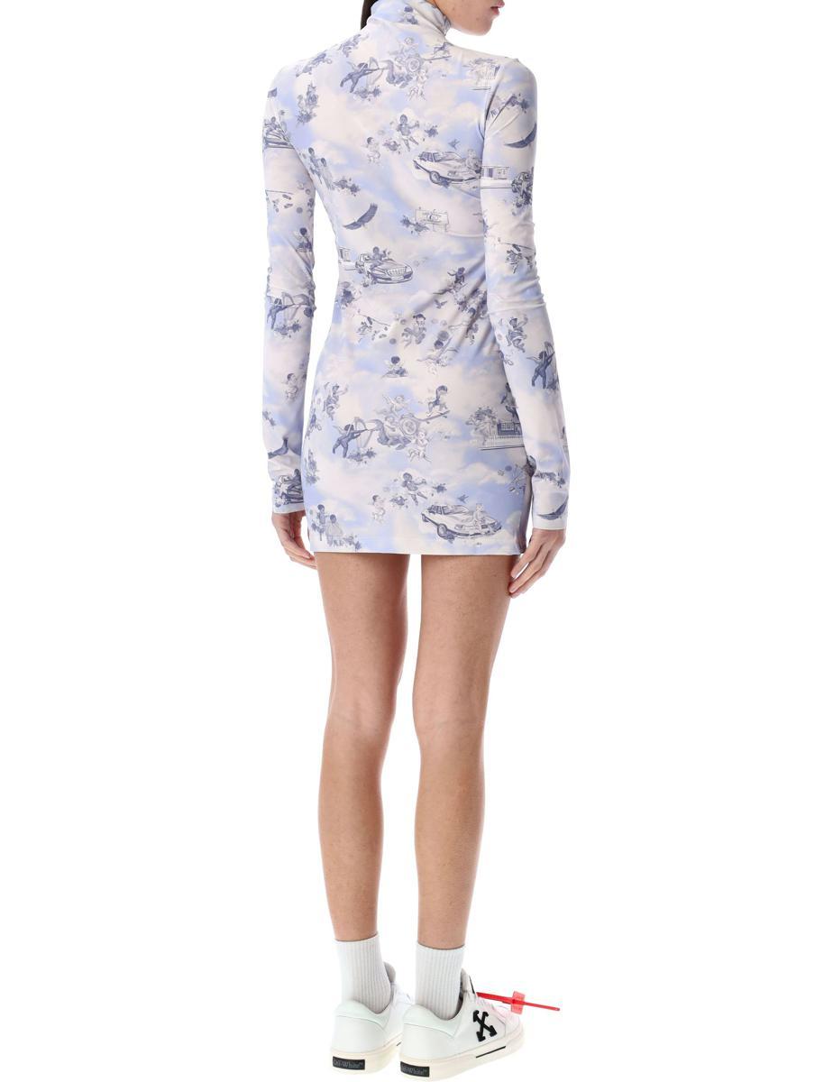 ワンピース Off-White FUZZY DRESS WITH LOGO (OWHI067_F22KNI0016210) Fuzzy mini dress OFF WHITE OWHI067F22KNI001 1001 - Ancote