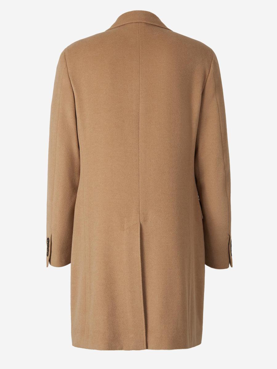Canali Soft Camel Coat in Natural for Men Lyst UK