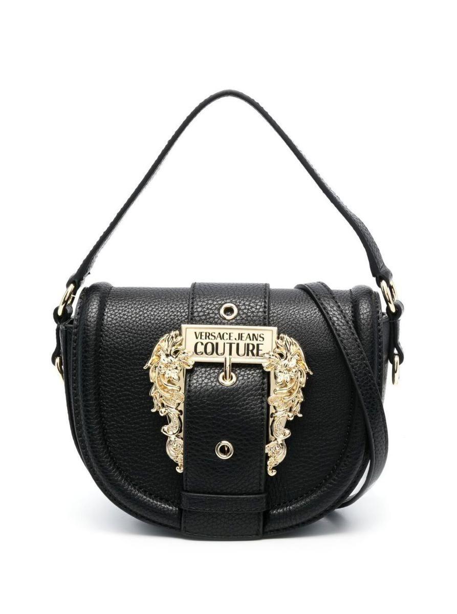 Versace Jeans Couture Buckle-detail Shoulder Bag in Black | Lyst