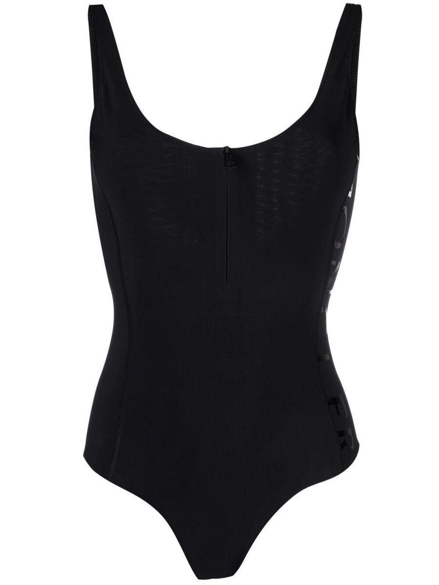 Moncler One-piece Swimsuit With Logo in Black | Lyst