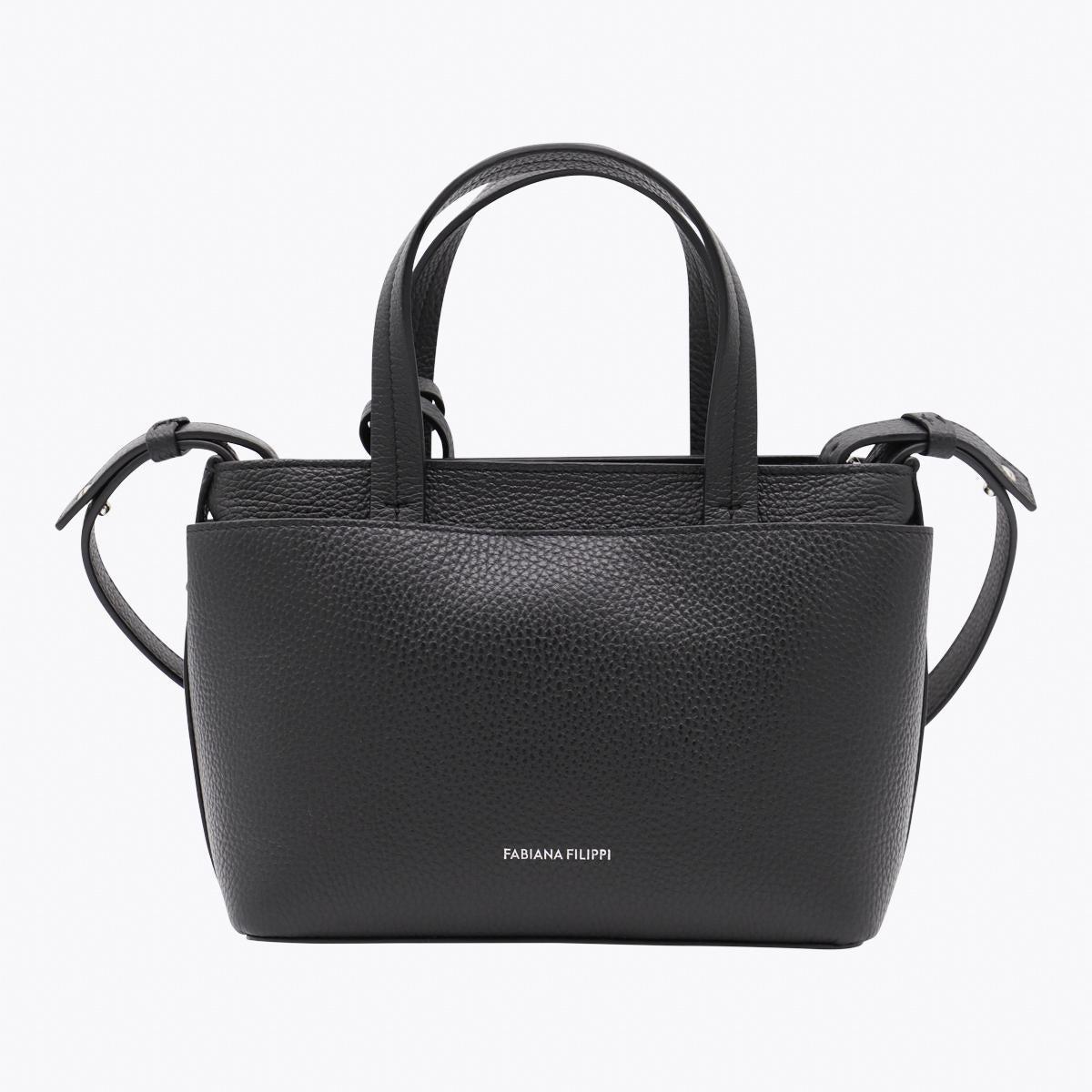 Fabiana Filippi Leather Top Handle Bag in Black | Lyst UK