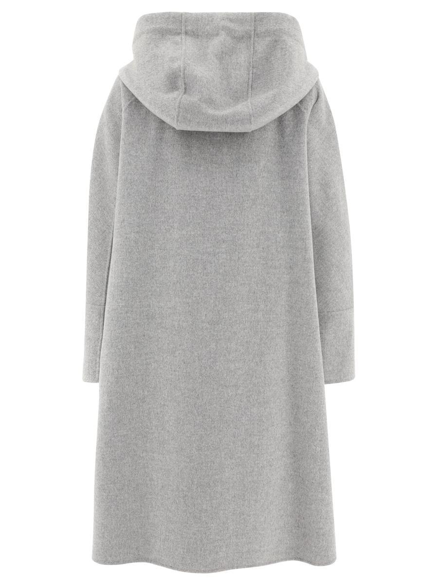 【GRIGIO CHIARO】'S MAX MARA フード付きミディコート FELPI Max Mara