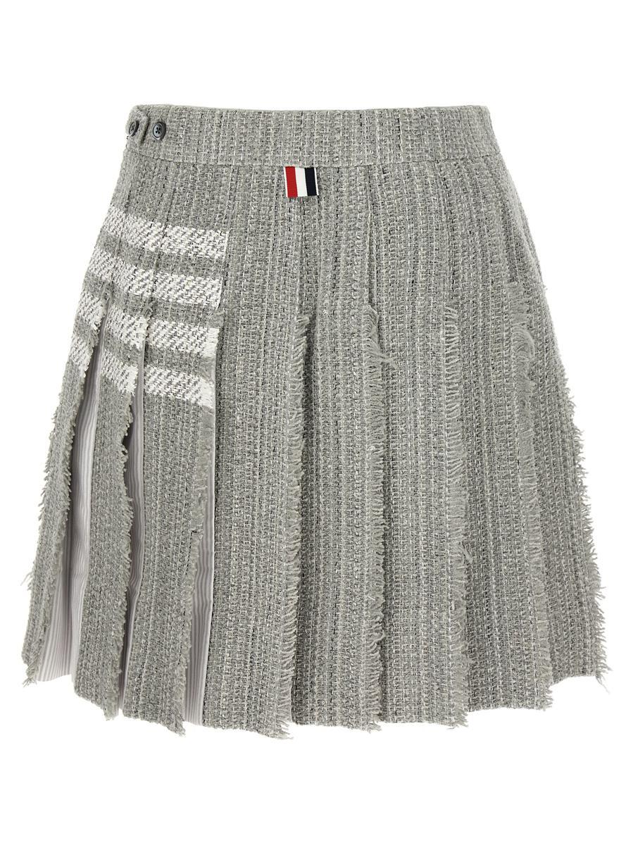VIP【関税送料無料】希少 THOM BROWNE GREY AND WHITE SKIRT Women's Thom Browne Skirts Sale | Up to 70% Off | THE OUTNET