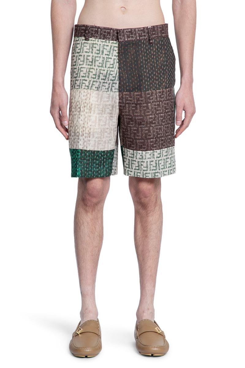 ショートパンツ Fendi Patchwork Shorts Shorts Silk Multicolour | Fendi