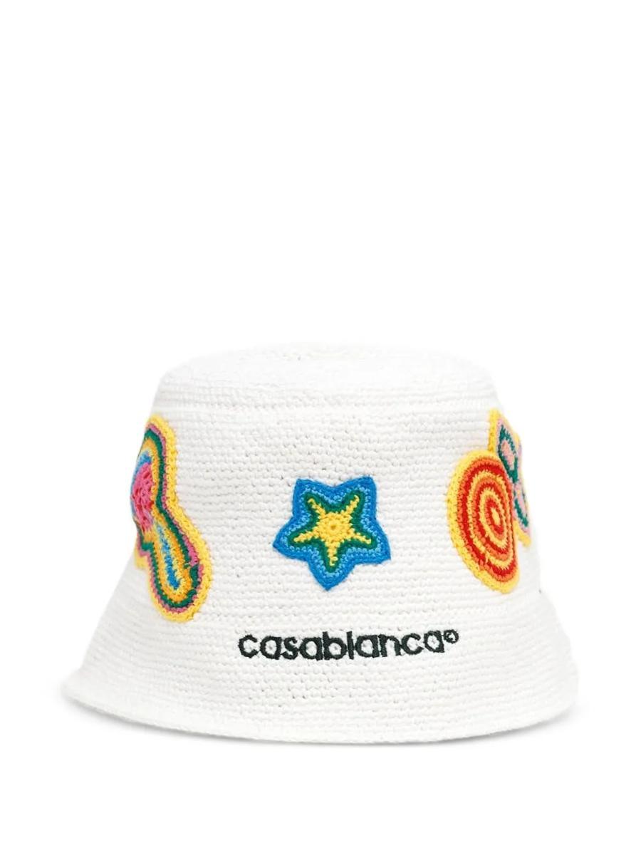 CASABLANCA Embroidered Bucket Hat in Blue | Lyst