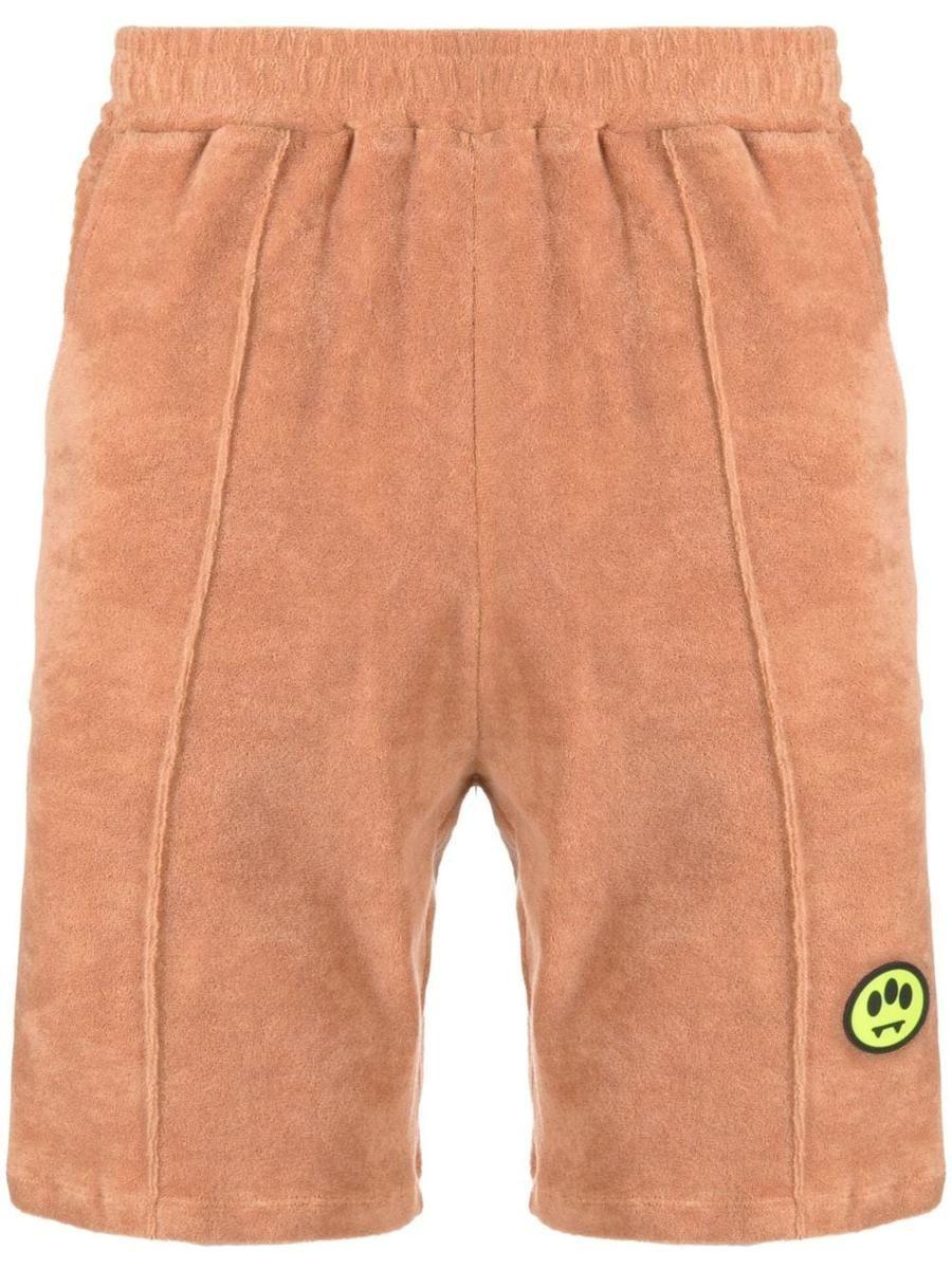 Barrow Logo Sponge Shorts in Brown for Men Lyst