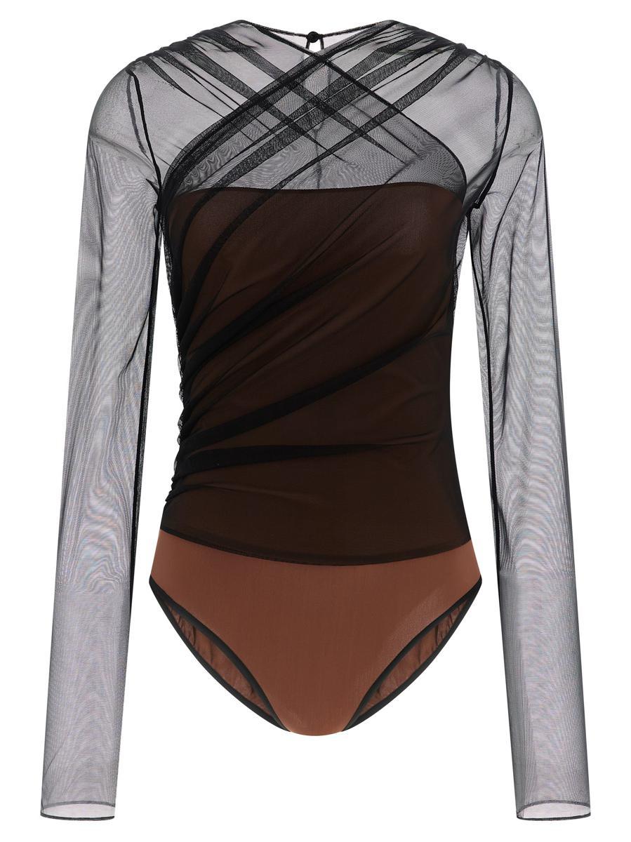 オールインワン・サロペット NENSI DOJAKA Women Bodysuit Tops NDSS23TOP039BLACK Black Nensi Dojaka Bodysuits for Women | Online Sale up to 70% off