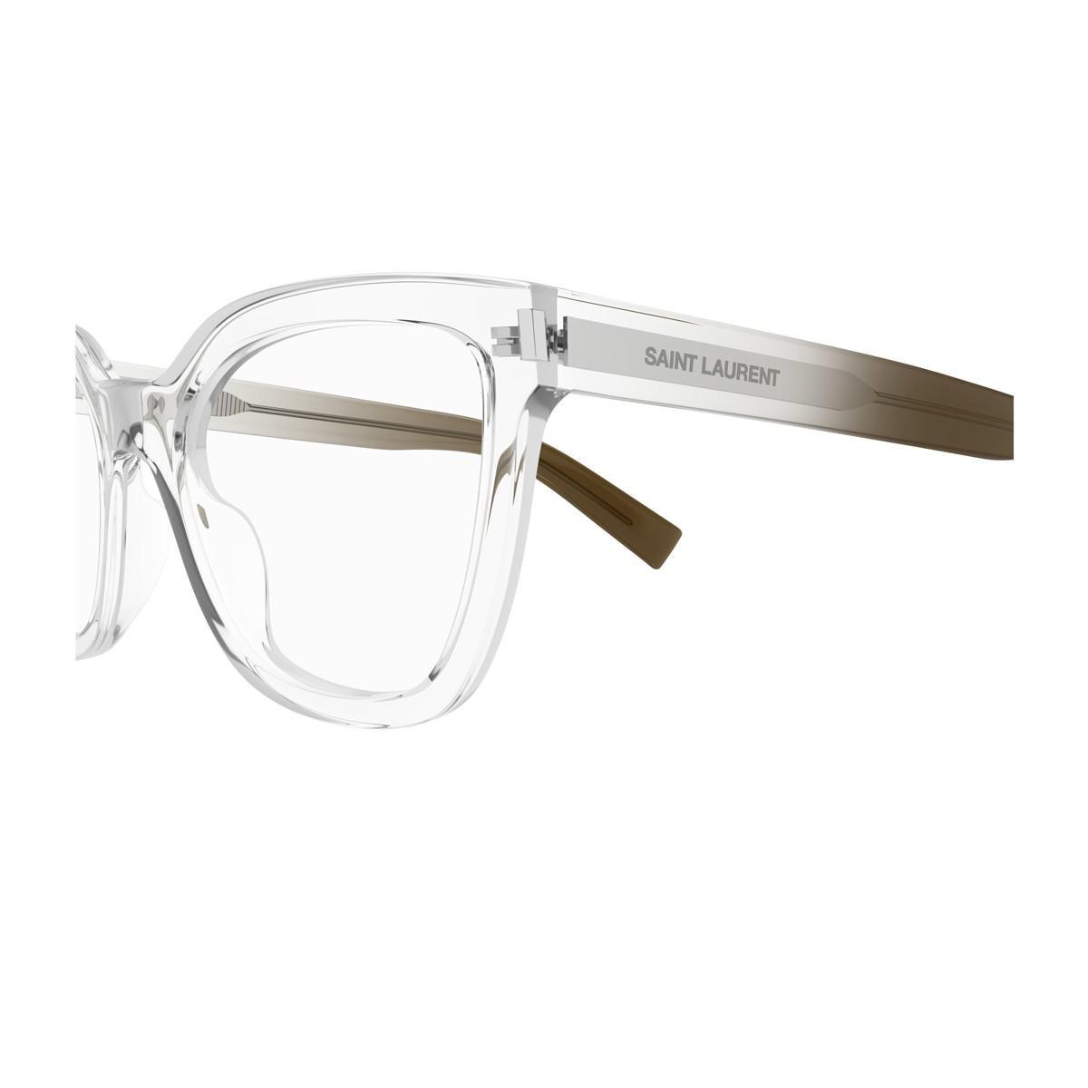【関税&送料込み】Saint Laurent Sl 748 Linea Corner Angle Saint Laurent Sl 748 Linea Corner Angle Eyeglasses in Brown
