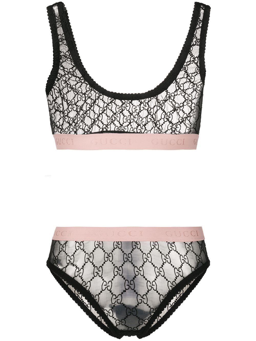 Gucci Tulle Underwear Black | Lyst