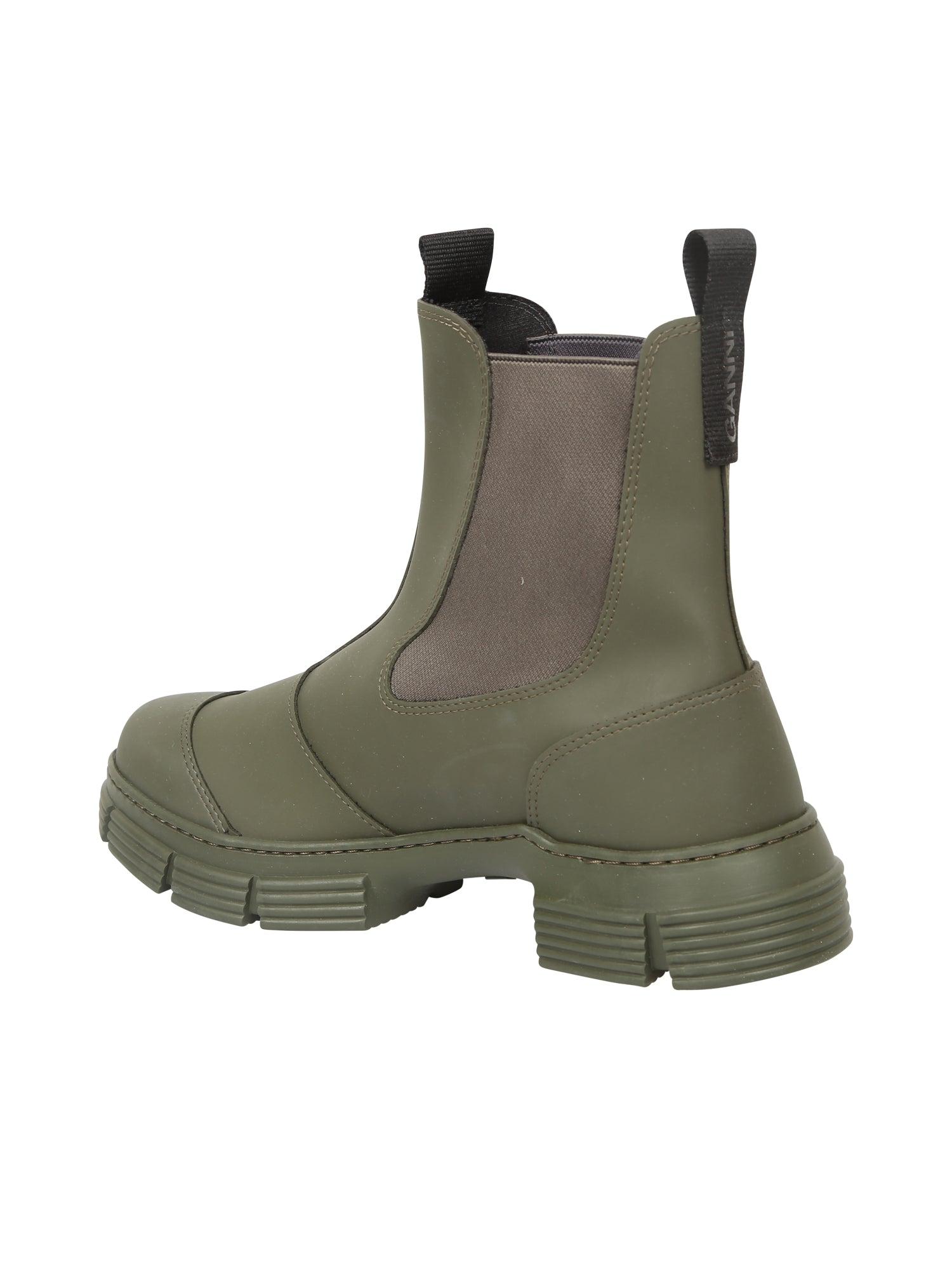 Ganni Rubber Boots in Green - Lyst