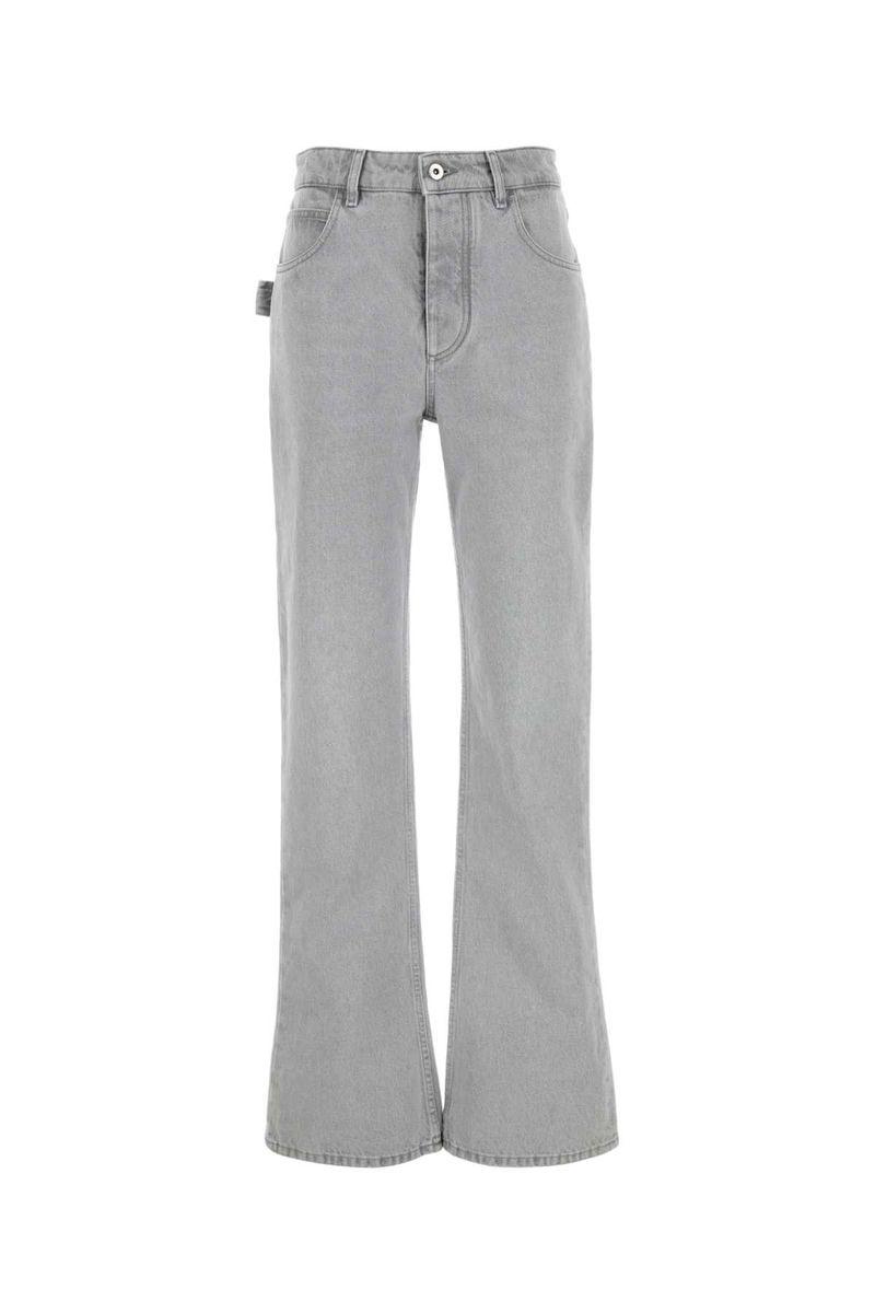 パンツ BOTTEGA VENETA LIGHT GREY WASHED FLARED DENIM PANTS Bottega Veneta® Women's Light Grey Washed Flared Denim in