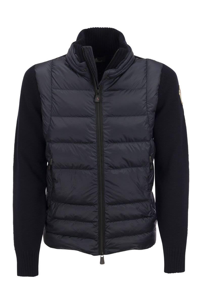 3 MONCLER GRENOBLE Wool Cardigan With Padding in Blue for Men Lyst