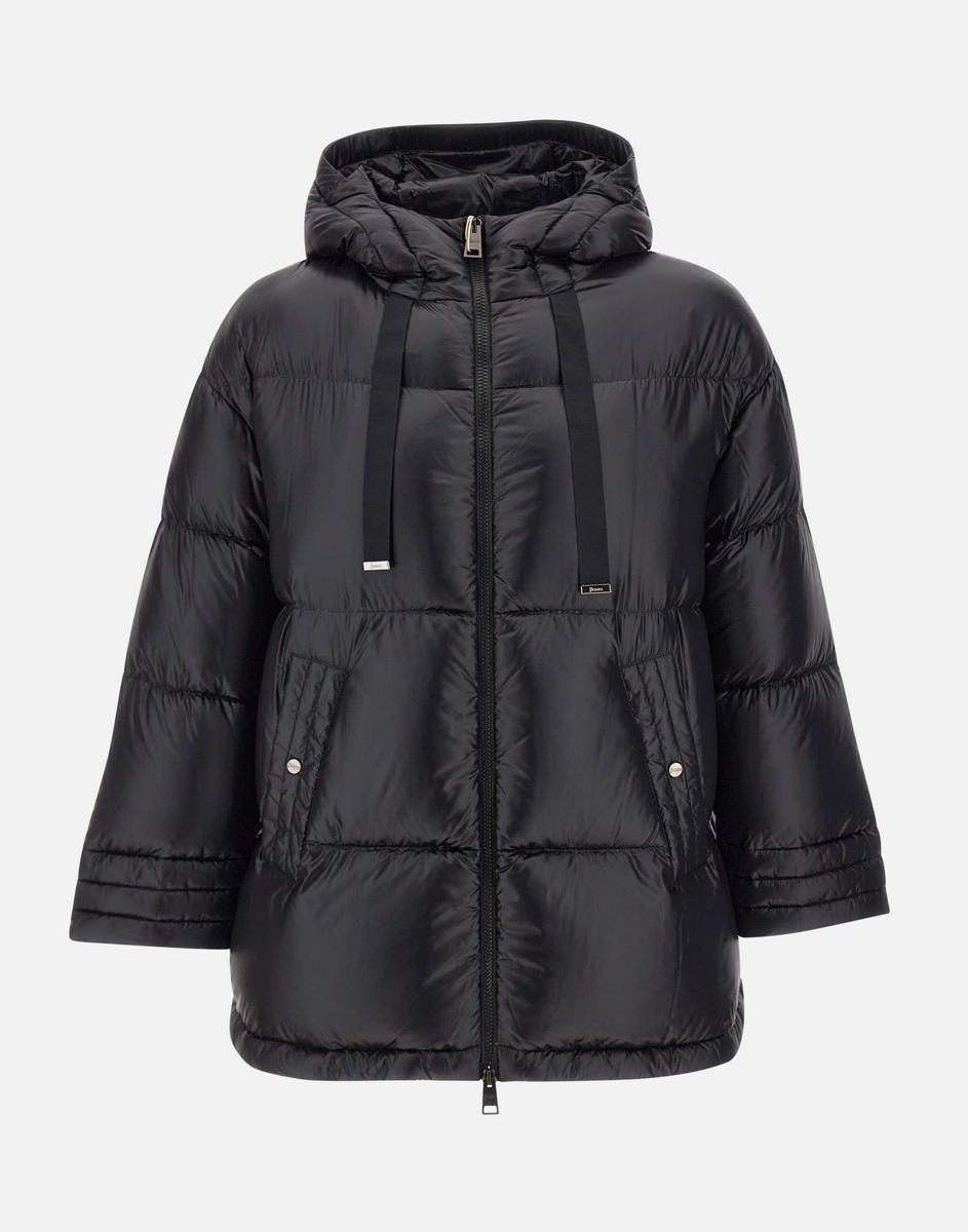 Herno Quilted Down Hooded Jacket in Black Lyst Canada