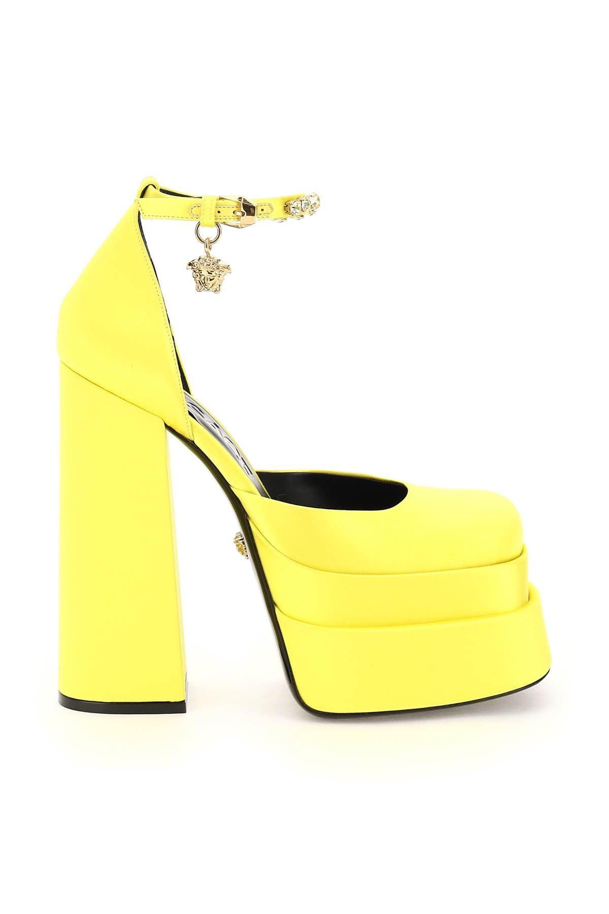 versace yellow platform heels