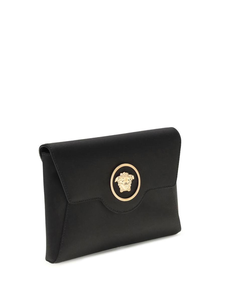 【送関込】VERSACE ショルダーボディバッグ ロゴ レザー シボ Designer Versace Leather Shoulder Crossbody Bags for Women