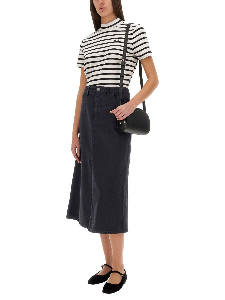 A.P.C. Skirt Georgia in Blue | Lyst UK