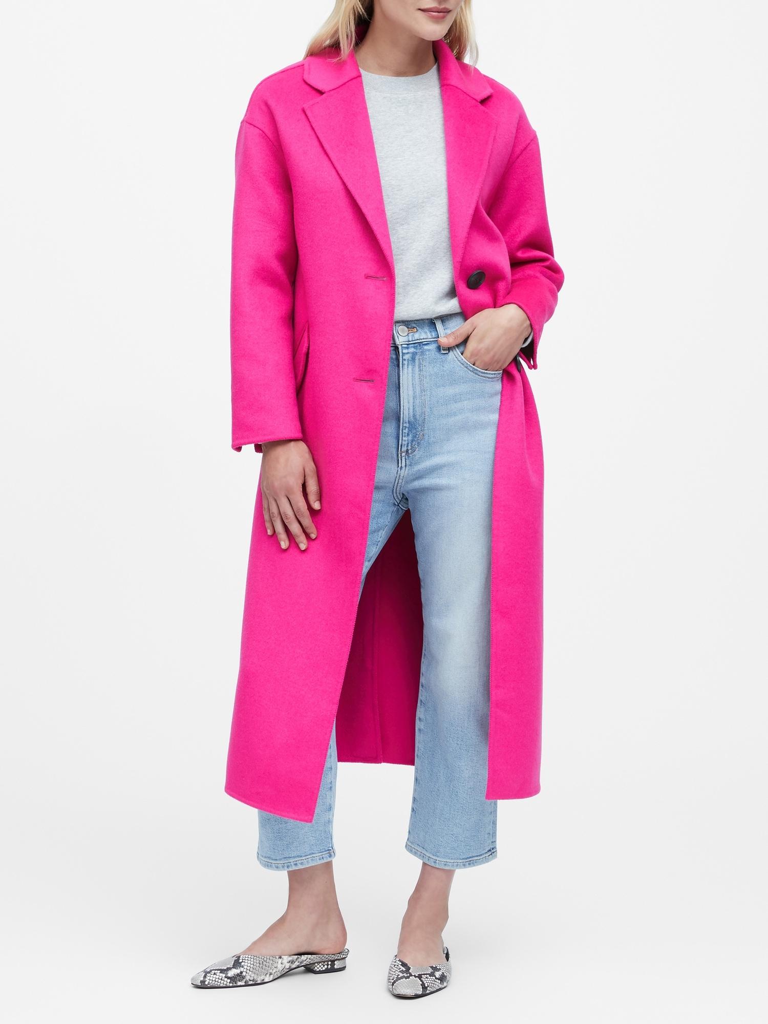 hot pink long coat