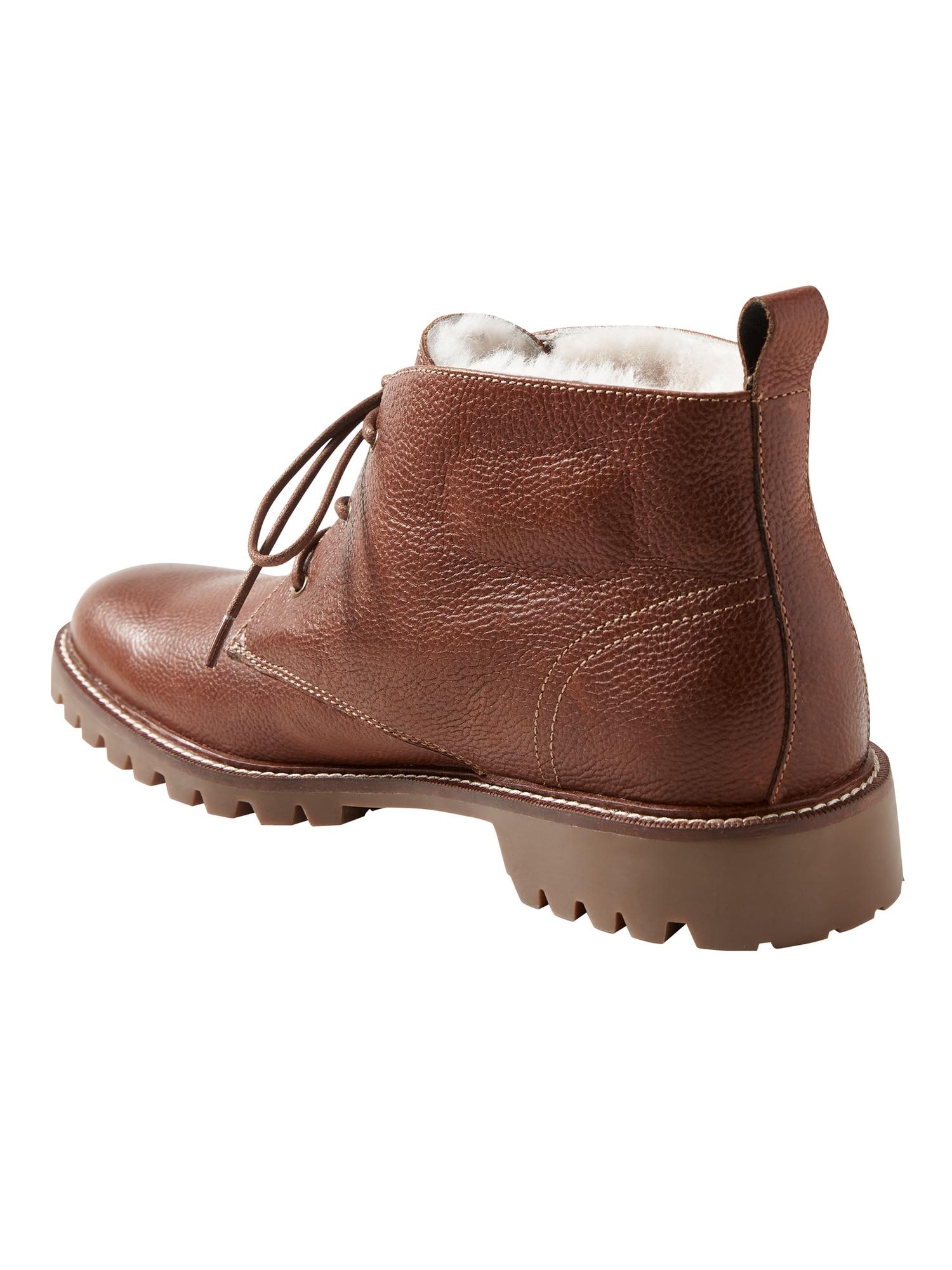 shearling lined chukka boots