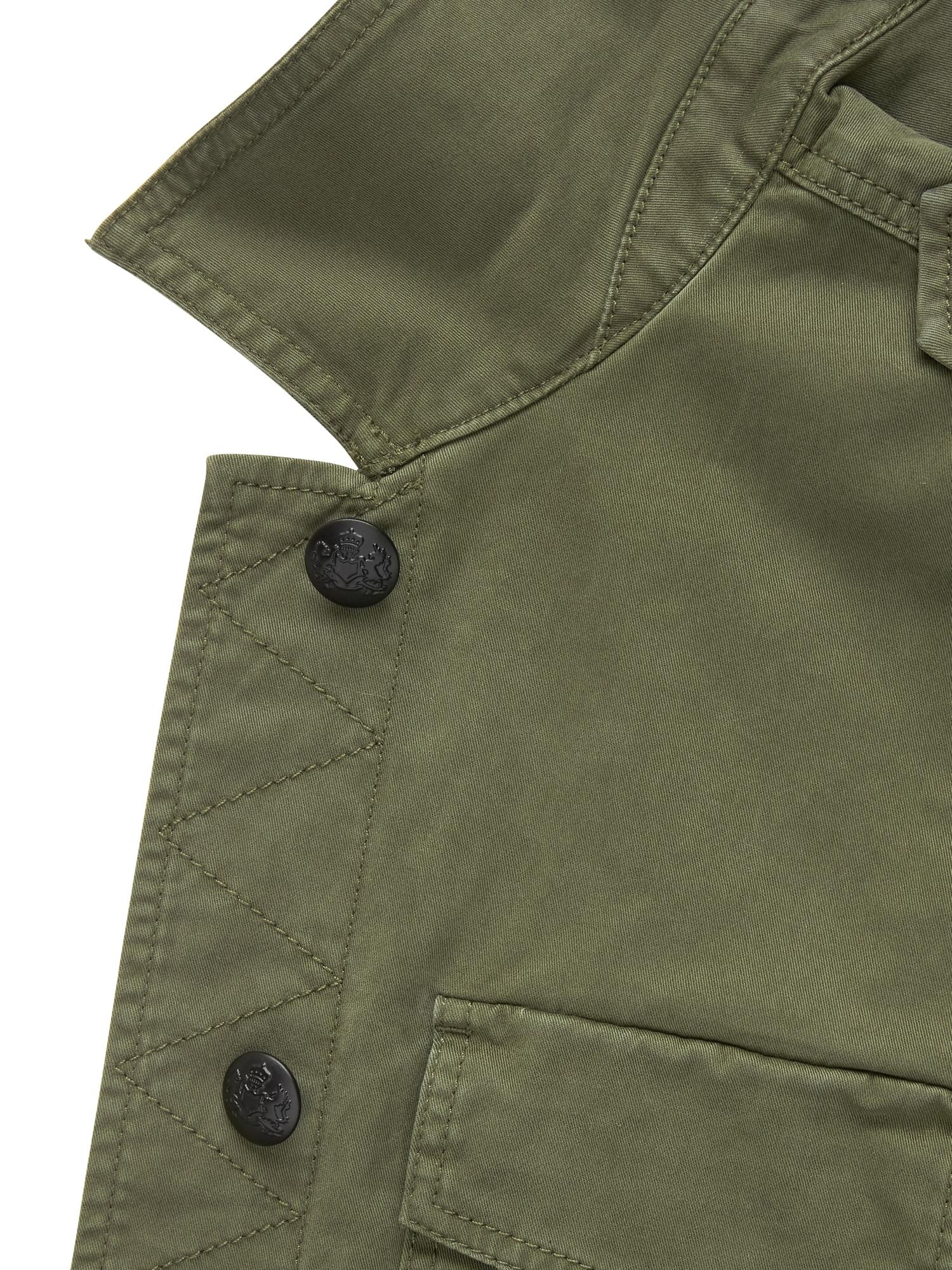 Banana Republic Cotton Twill Utility Jacket in Deep Olive Green (Green