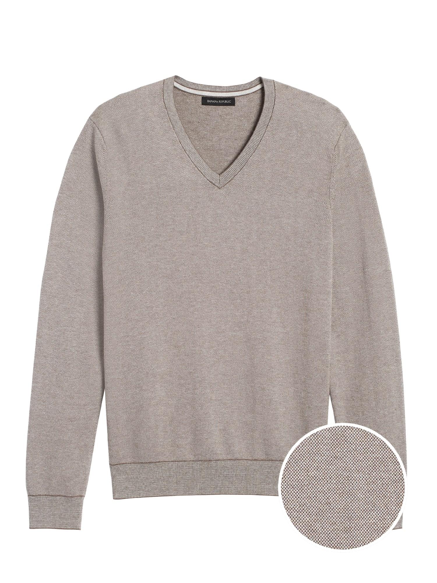 Banana Republic Silk Cotton Cashmere V-neck Sweater for Men - Lyst