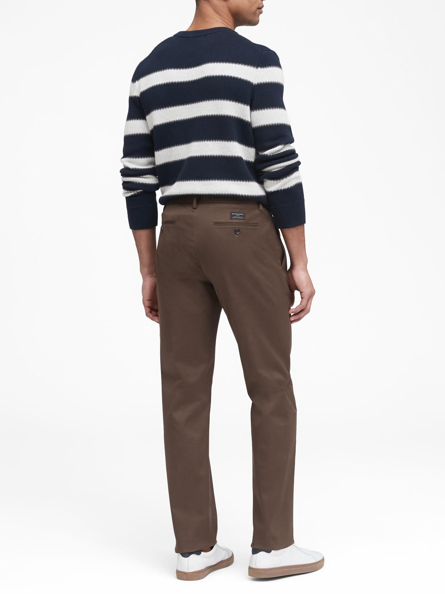 Banana Republic Aiden Slim Rapid Movement Chino Pant in Brown for Men - Lyst