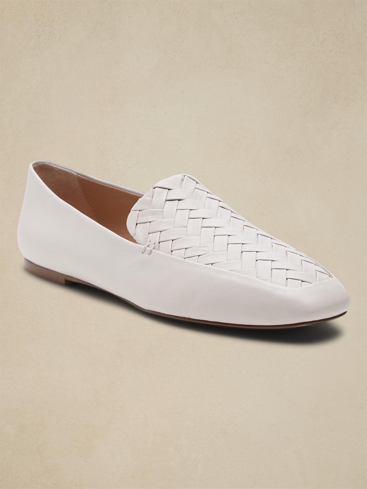 Woven Leather Soft Loafer 