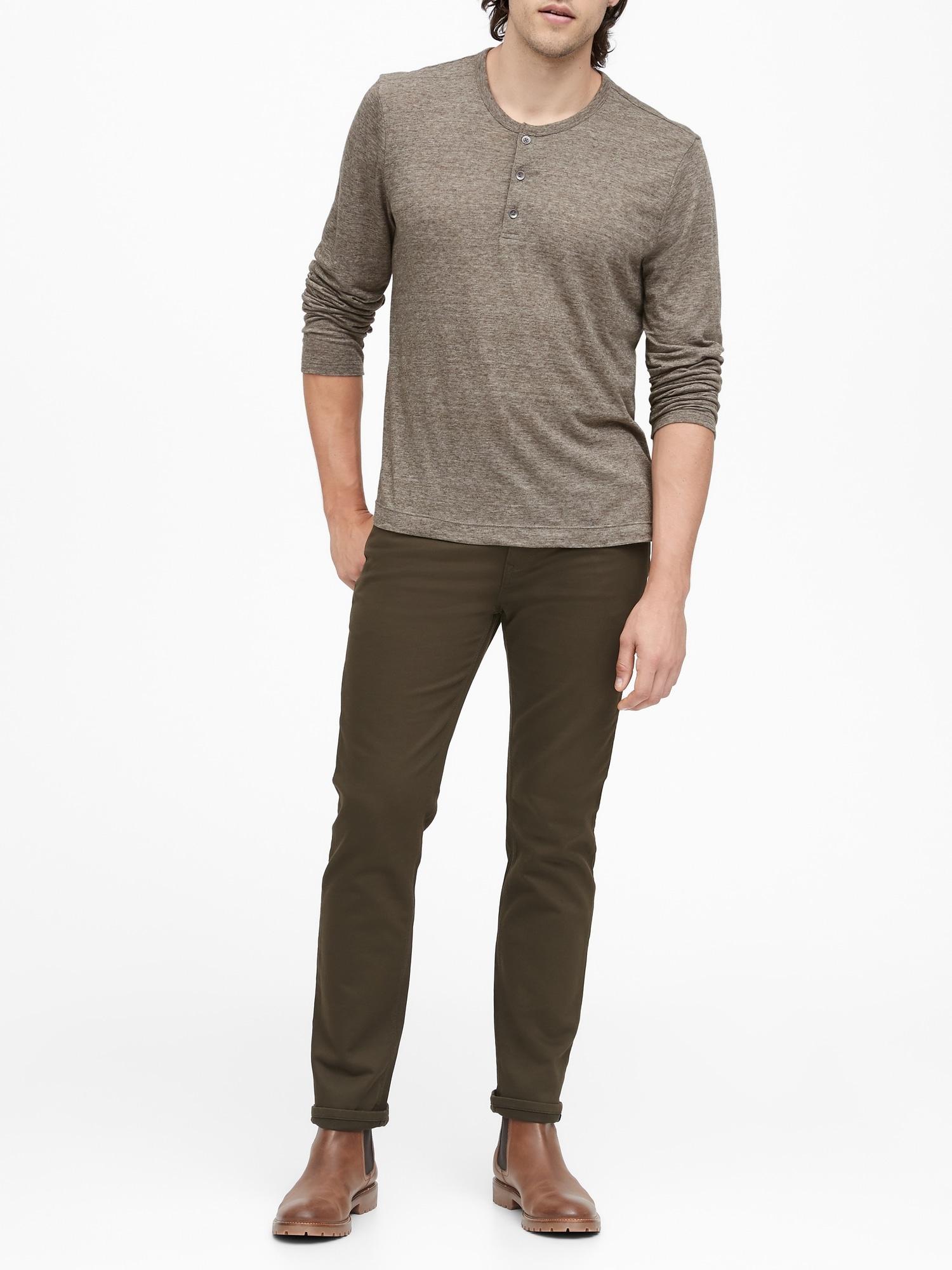 banana republic mens henley shirts