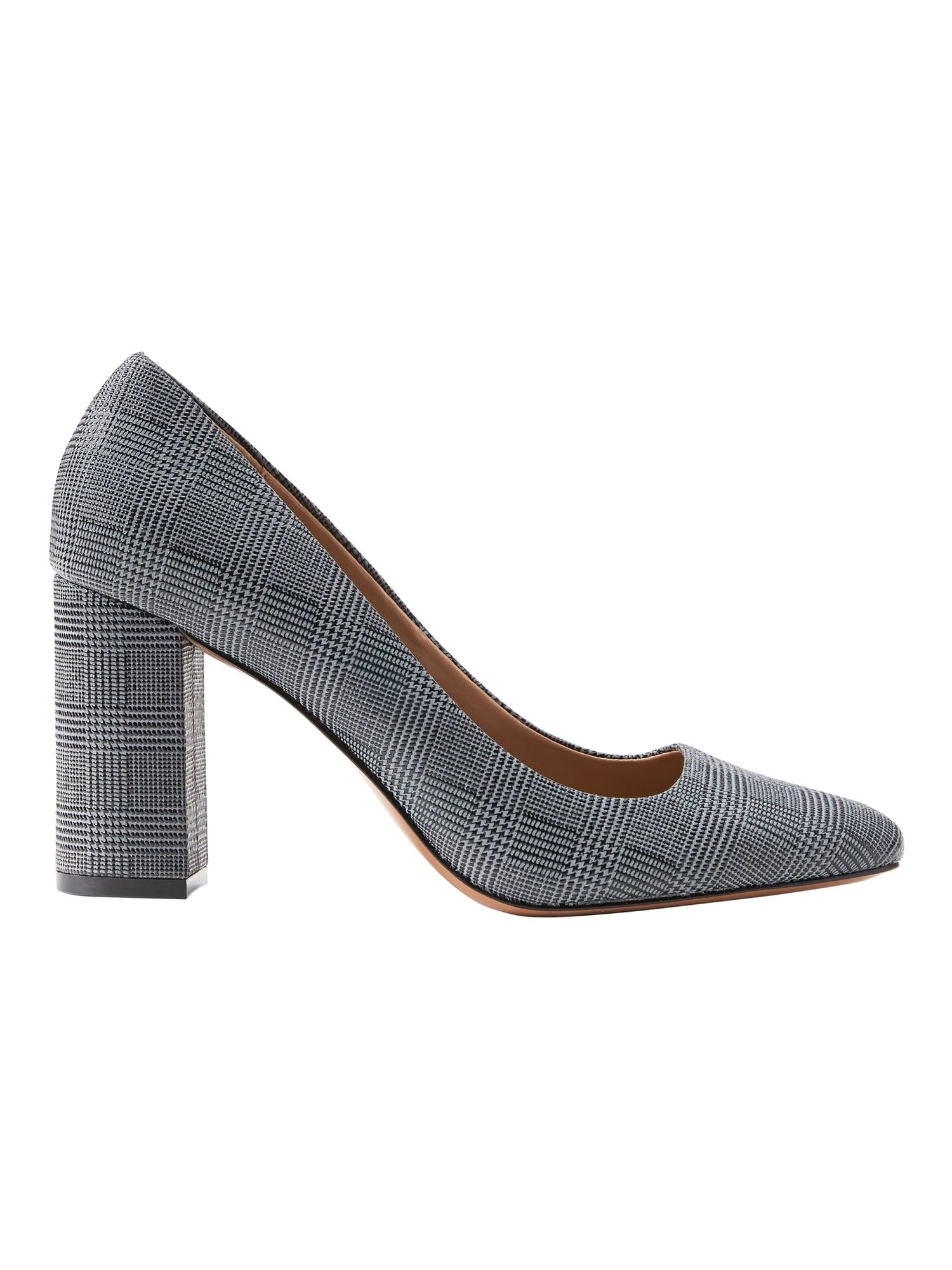 banana republic double strap block heel