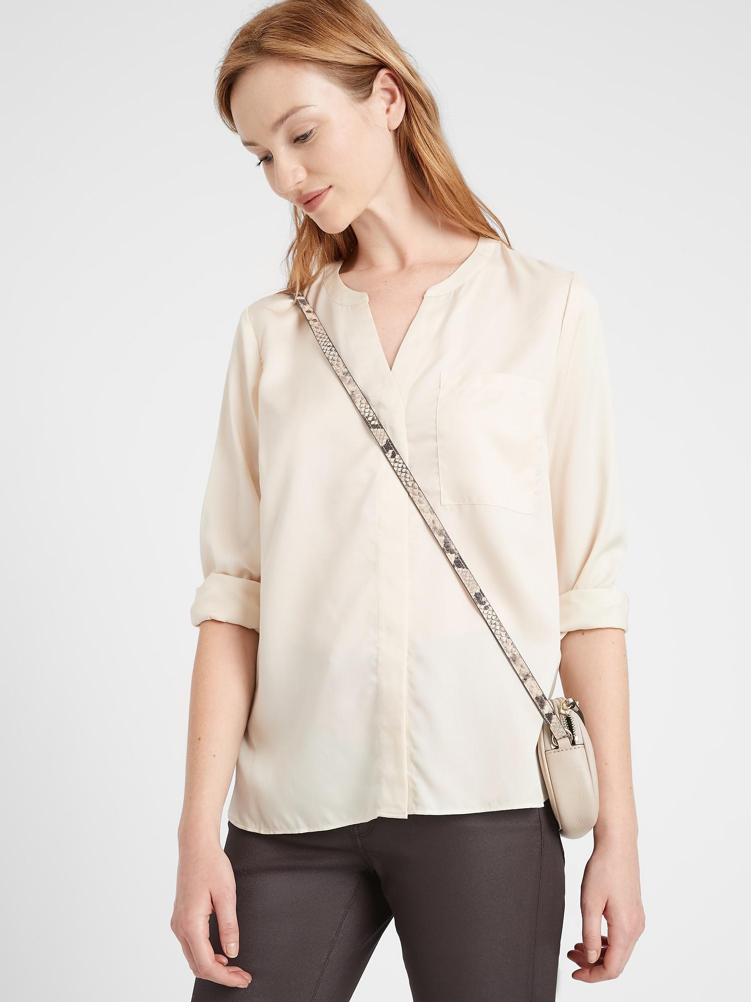 Banana Republic Banded Collar Shirt in 