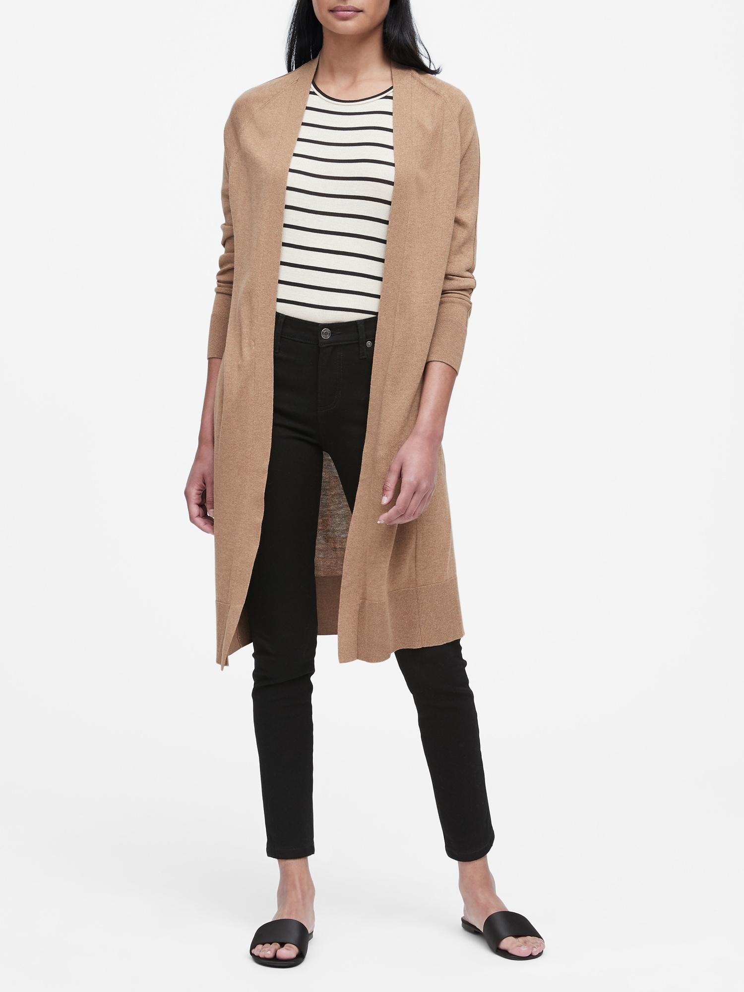 silk duster cardigan