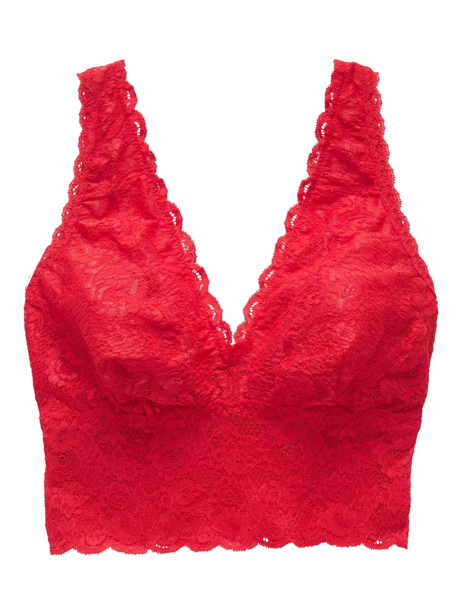 red longline bralette