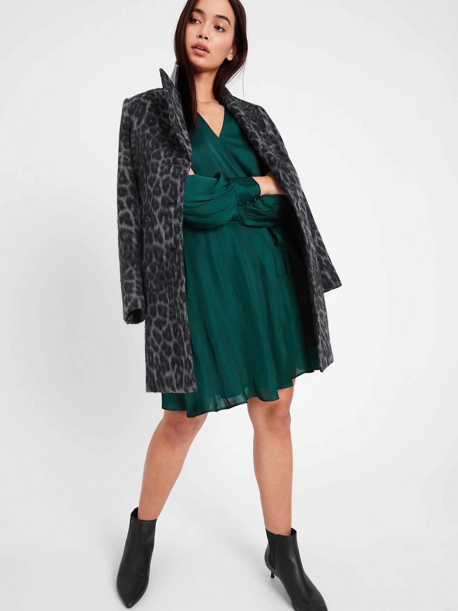 Banana Republic Satin Puff-sleeve Wrap 