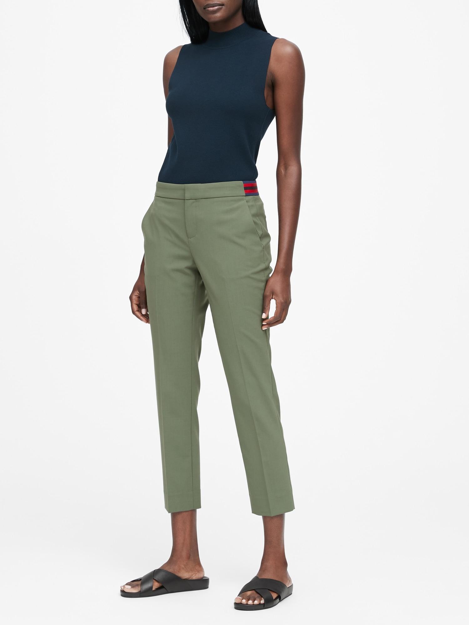 banana republic olive green pants