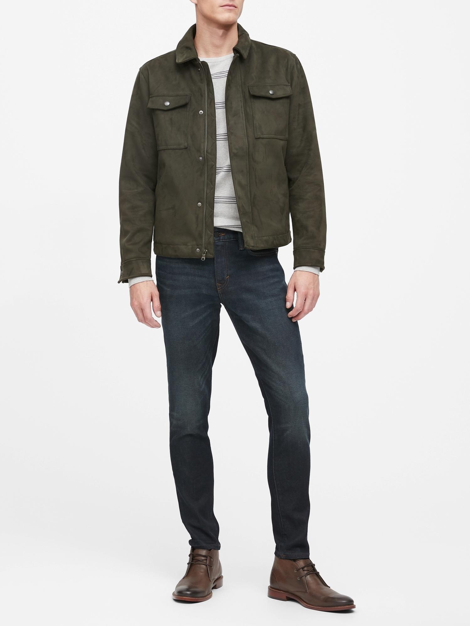 Banana Republic Vegan Suede Trucker 